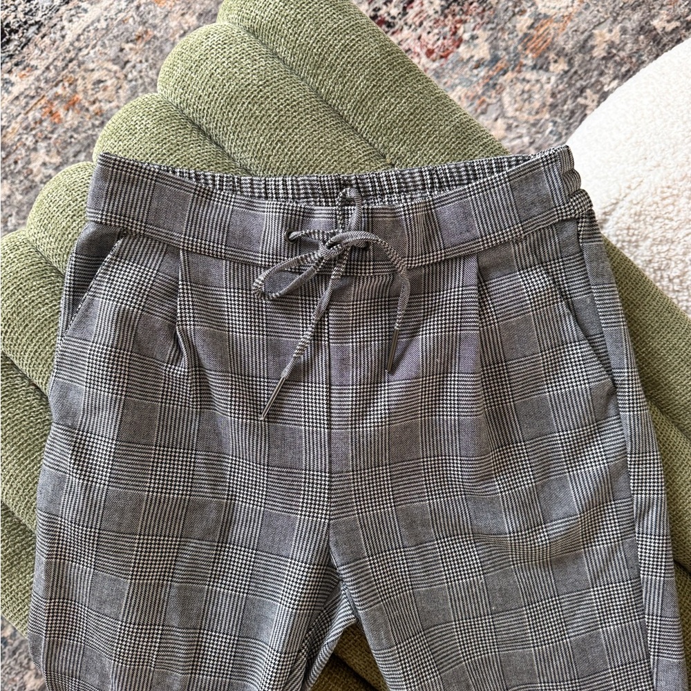 Gray Plaid Trousers